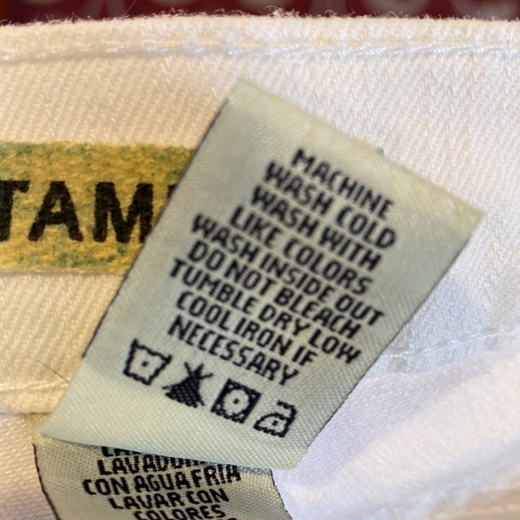 White stretch classic jeans Stamp 10 NWOT - Picture 5 of 9